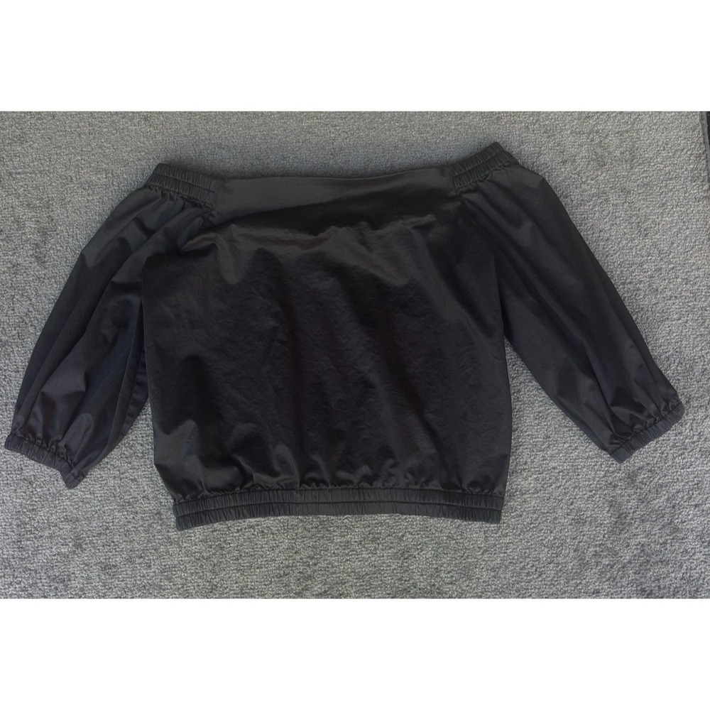 Alexis Cropped Top Women's Size XS‎ Black off the Shoulders Elasticized Neckline